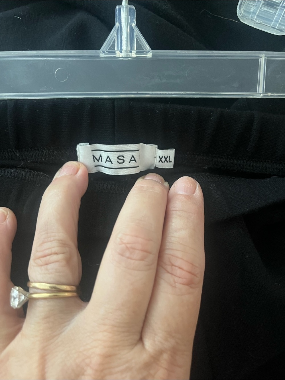 Masai Copenhagen - Cropped Black Trousers with Side Zip Pockets -  (XXL)